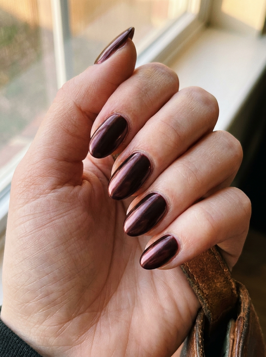 Oxblood Chrome Nails als Oxblood Nails Inspiration 2026